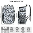 thumbnail image 3 of Travel Cooler Bag - Blue and Dark Blue Leopard Pattern Camping Beer Cooler Backpack with Bottle Opener- Waterproof Insulated Picnic Backpacks - Cooler Bag for Beach, 3 of 6