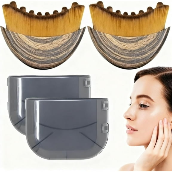 2PCS Lymphatic Contour Face Brush for Drainage, Gua Sha Facial Massage Tool for Sculpting