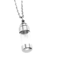 thumbnail image 2 of Collar con colgante de cremación, urna conmemorativa, joyería de recuerdo, cenizas colgantes desmontables Plata, 2 of 6