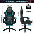 Hoffree Big and Tall Gaming Chair Video Game Chair with Footrest and