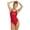 Red/Black, variant on Guard Piped Thin Strap One Piece Swimsuit, High Cut, Unpadded, Athletic (Women’s)