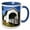 Blue/White, variant on 3drose, Historic Hoffman Covered Bridge Near Albany Oregon - Us38 Mgi0044 - Mark Gibson, 11oz Two-tone Green Mug