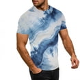 thumbnail image 6 of Lumosvexa Summer Womens Graphic T-Shirt for Women Casual Short Sleeved Shirt Tops Crew Neck Tie Dyeing T Shirt Blue Size 2XL, 6 of 10