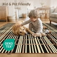 thumbnail image 4 of ODIKA Alfombras Interlocking Stripe Motif Rectangular Para Habitacion Non-Slip Chair-Friendly for Dining Room, Under Table, Home Office, 4 of 7