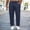 Navy, variant on Mens Casual Pants Big and Tall Textured Breathable Drawstring Pants for Cruise, Loose Beach Vacation Pants with Pockets