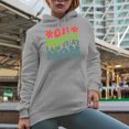 thumbnail image 2 of Oh, Honey I Am That Mom, Mother Humor Quote, Groovy Retro Wavy Text Merch Gift, Heather Grey Hooded Sweatshirt or Hoodie, Large, 2 of 5