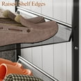 thumbnail image 4 of 5 Tiers Narrow Shoe Rack,Small Space Freestanding Shoe Storage Organizer with Brown Wooden Tabletop,Adjustable Metal Shelf Stackable Shoe Shelf for Entryway Hallway Living Room Closet, 4 of 4