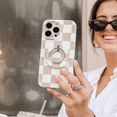 thumbnail image 2 of Velvet Caviar iPhone 15 Plus Case MagSafe Compatible - Cute Protective Phone Cases for Women - Nude Checkered, 2 of 7
