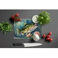 thumbnail image 3 of Largemouth Bass Glass Cutting Board Large 12 in x 15 in, 3 of 5