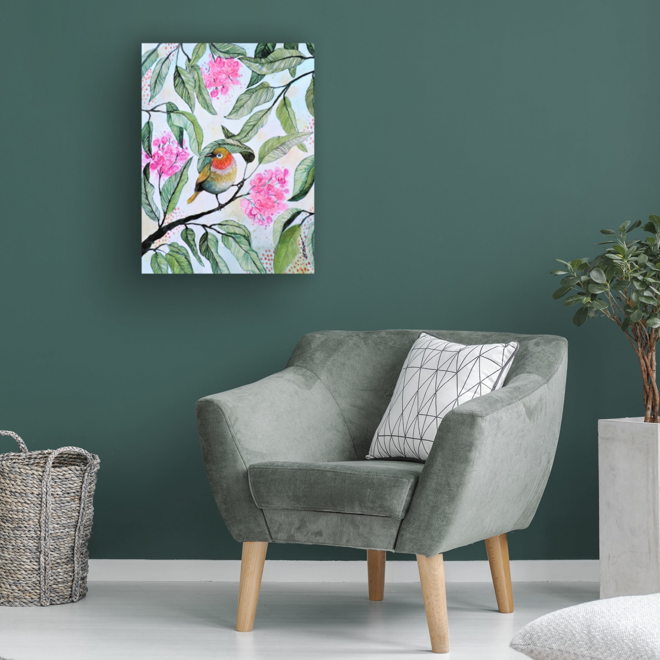 Canvas Wall Art - Sylvie Demers 'Ce Que Tu Entends, Cest Mon Coeur Jouant' Wall Art for Living Room, Bedroom, or Office Décor by Trademark Fine Art - 14 x 19 Inches
