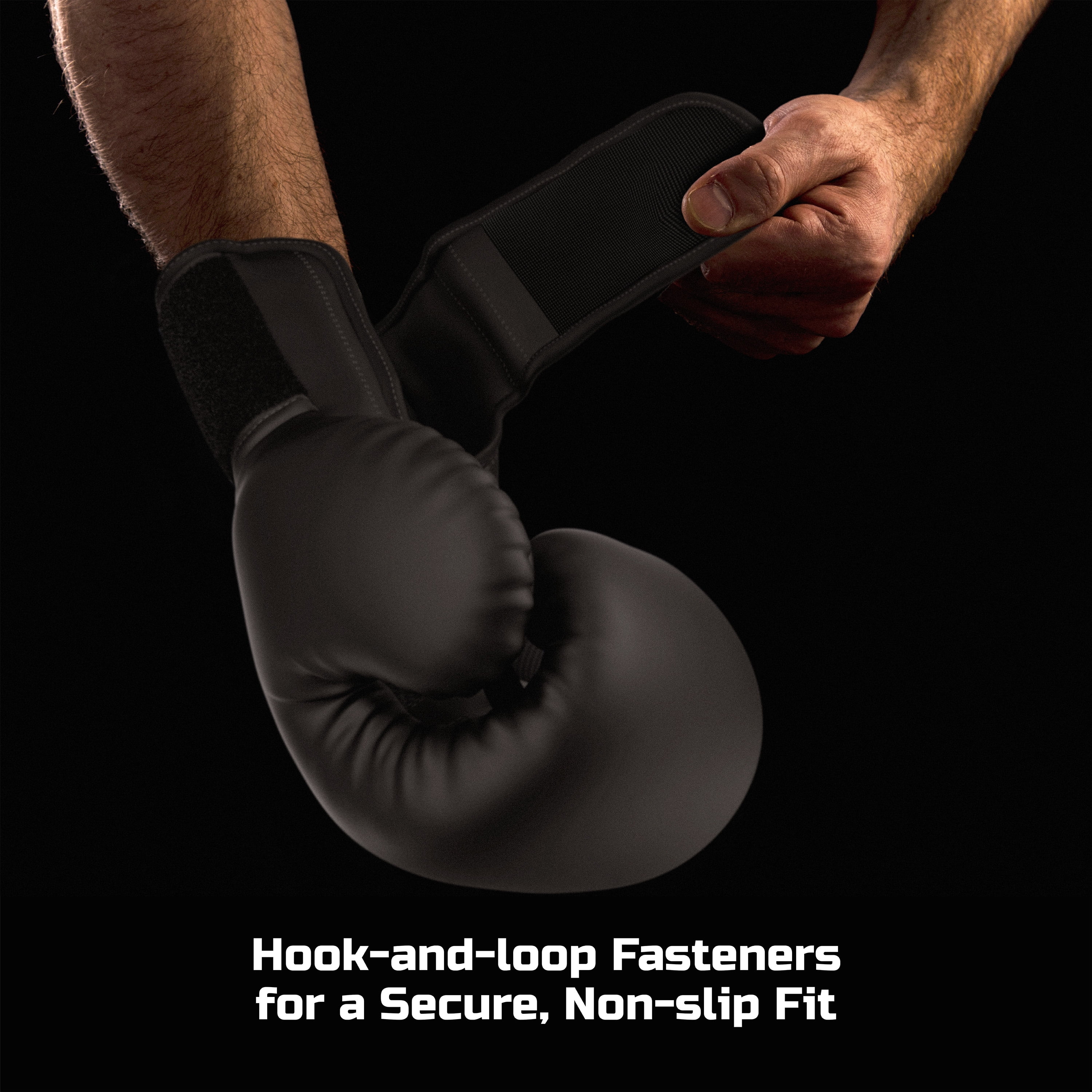 FitRx Ringer Boxing Gloves, 14 oz. Unisex Training Gloves, Boxing Equipment, Black