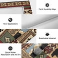 thumbnail image 5 of Lodge Bear Cabin Outdoor Rug for Patio/Deck/Porch, Non-Slip Large Area Rug 4 x 6 Ft, Vintage Brown Buffalo Plaid Boho Indoor Outdoor Rugs Washable Area Rugs, Reversible Camping Rug Carpet Runner, 5 of 8