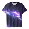 thumbnail image 4 of vigerkar Cute Tops for Women Galaxy Space Print Petite Shirts Casual Short Sleeve Crewneck Graphic Tees Blouses (Navy, S), 4 of 5