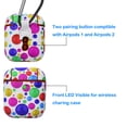 thumbnail image 4 of Tekcoo AirPods Case, [Front LED Visible] AirPods Accessories Cover Compatible with Apple Airpods 1 & AirPods 2 Protective PC Plastic Inner + PU Vegan Leather Pattern Skin & Keychain [Bubble], 4 of 7