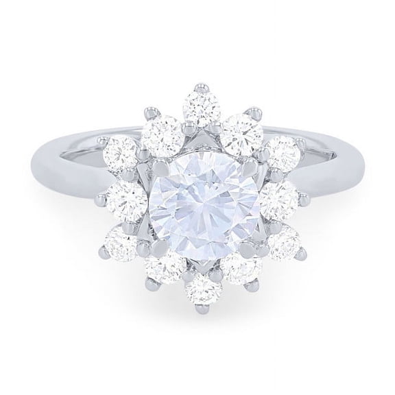 Diamond-Capitals Natural 2.30 Carat Brilliant Round Cut Diamond (F-G/VS1) Solitiare Anniversary Ring For Ladies Solid 950 Platinum Size 7