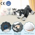 thumbnail image 4 of Tezituor 4Pcs Schnauzer Dog Stuffed Animal 19.6" Mom Schnauzer Dog Plush with 3 Puppies Plush Toy, 4 of 7