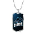 thumbnail image 1 of Collier Assassin en Acier Inoxydable Ou en or 18 Carats Chien Tag 24" Chaîne, 1 of 8