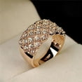 thumbnail image 2 of Yesbay Luxury Ladies Rhinestone Inlaid Finger Ring Wedding Engagement Jewelry Gift Golden, 2 of 6
