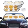 thumbnail image 2 of Kdxio Pumpkin Pie Gnome Print Windshield Sun Shade,UV Rays and Sun Heat Protection,Sunshade for Car Windshield,Car Shade Front Windshield - Small, 2 of 6