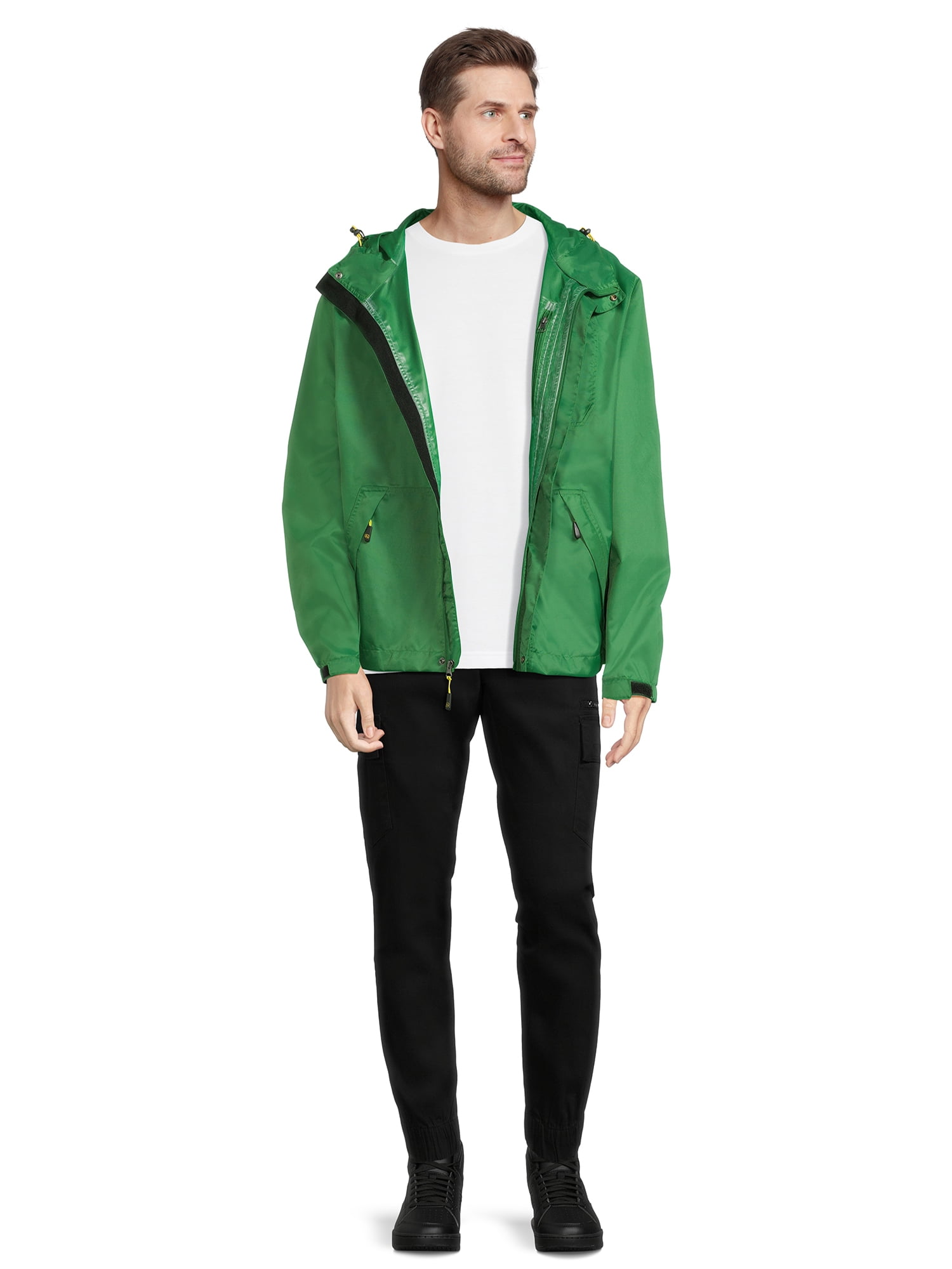 John Deere Men s Nylon Canvas Raincoat Walmart