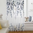 thumbnail image 5 of Blue Grey Eucalyptus Sheer Curtains 63 Inches Long, Watercolor Spring Weeping Botanical Light Filering Curtains, Breathable Simi Curtain Privacy Drapes for Living Room Bedroom Window Treatment, 5 of 9