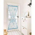 thumbnail image 2 of Christmas Snowflake French Door Curtain 25x72, Sheer Door Curtains for Door Window Curtains Rod Pocket Sidelight Curtains for Front Sliding Door with Tieback, Watercolor Winter Xmas, 2 of 6