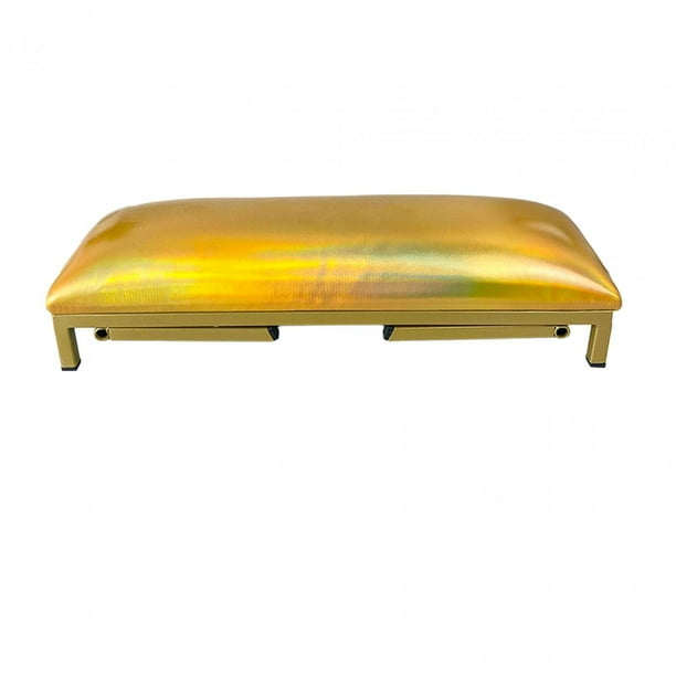 Reposamanos para uñas, tapete para mesa de uñas, soporte plegable, herramienta de manicura para uso en escritorio suave, accesorios para decoración de Amarillo