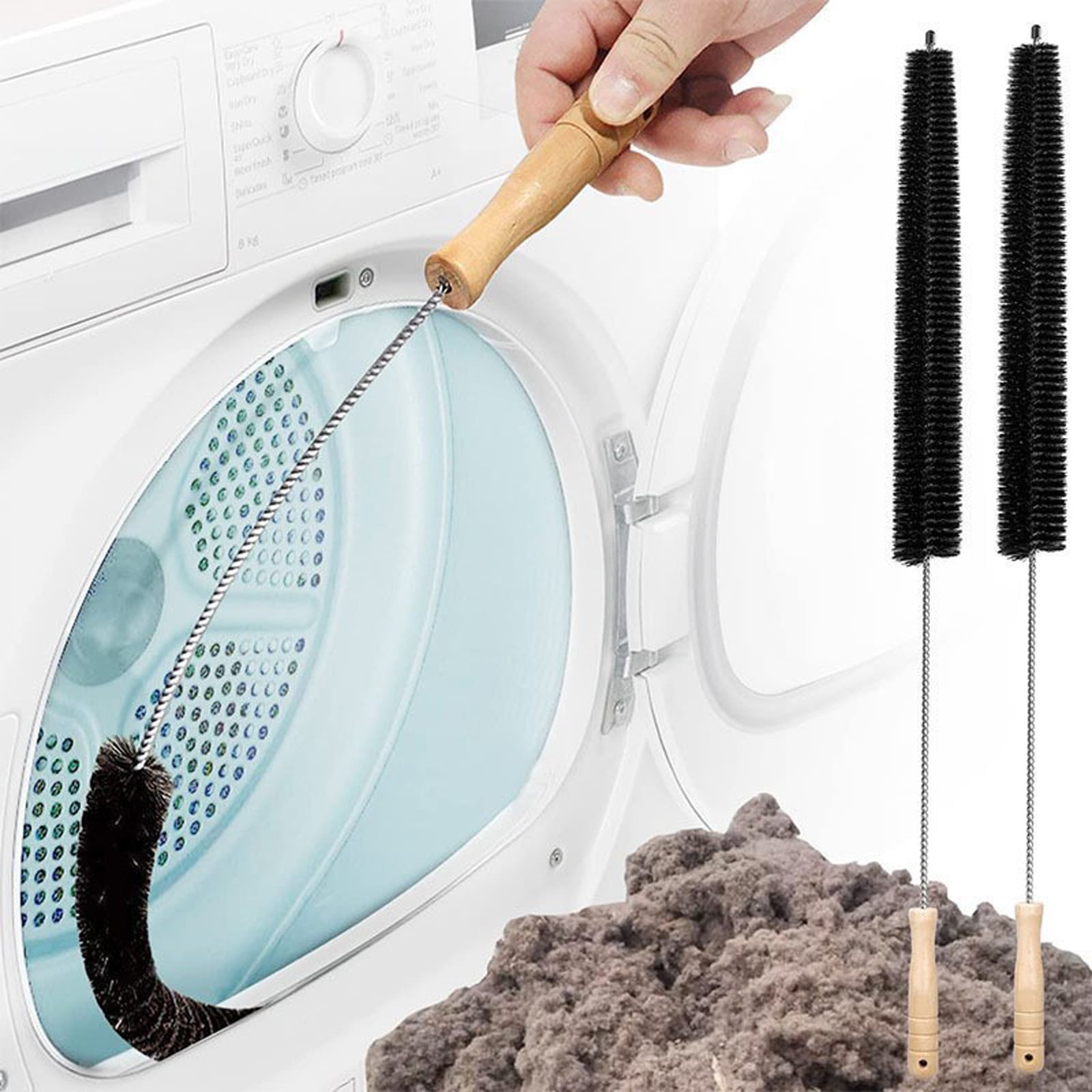 Dryer filter cleaning brush outlet