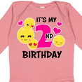 thumbnail image 4 of Inktastic Its My 2nd Birthday with Emojis Girls Long Sleeve Baby Bodysuit, 4 of 5