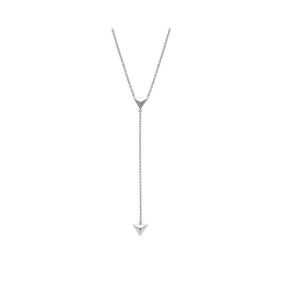 Sterling Silver Y-Necklace with Arrow Drop Detail