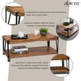 thumbnail image 4 of Alaterre Furniture Ryegate Natural Live Edge Solid Wood with Metal Coffee Table, Natural, 4 of 12