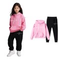 thumbnail image 5 of Kids Kids Toddler Sweatsuit,2 Piece Long Sleeve Pink Hooded Sweatshirt and Jogger Sweatpants Fall Winter Clothes Girl Clothes 7-8 Years Cute&nbsp;Boys Girls&nbsp;Clothing, 5 of 7