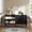 Black, variant on Oufan  American Farmhouse Sideboard Cabinet with 4 Sunburst Design Doors & Adjustable Shelves, Boho Buffet Cabinet for Home Bar, 15.8X32X59.8 Inch