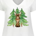 thumbnail image 4 of Inktastic Alaska Moose and Trees Women's Plus Size V-Neck T-Shirt, 4 of 5