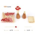 thumbnail image 2 of Red Heart Fancy Toothpicks for Appetizers 4.7 Inch Long Cute Bamboo Cocktail Picks Wedding Valentine’s Day Party Food Fruit Drinks Decorative Skewer Sticks 100 Counts -MSL131, 2 of 5