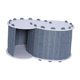 thumbnail image 2 of Cat de túnel de juego de gato cueva de gato con 2 hoyos cubierta universal removible resistente a los rasguños para 2 gatos nido escondito de la casa Gris oscuro, 2 of 8