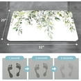 thumbnail image 2 of Eucalyptus Leaves Bath Mat Rug Set 2 Piece, Super Absorbent Quick Dry Bathroom Rug Set, Non Slip Rubber Backed Bathroom Floor Mat for Tub Shower Sink (20"x32"+20"x32", Sage Green), 2 of 6