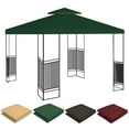 thumbnail image 4 of Lovote 2-Tier 10'x10' Replacement Gazebo Canopy Top Patio Cover Square Garden Roof Tent Anti-UV Sunshade Green, 4 of 8