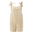 thumbnail image 5 of ZAZYULZ Pants Rompers for Women Women's Casual Summer Rompers Overalls Jumpsuit Shorts(Khaki,S), 5 of 7