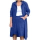 thumbnail image 1 of Conjunto de blusa y pantalones cortos de manga larga con cuello vuelto liso para mujer Wmkox8yi  bvn4014, 1 of 8