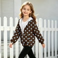 thumbnail image 5 of Zip Up Hoodie for Girls Polka Dot Print Long Sleeve Sweatshirt Hooded Jacket Front Pockets Trendy Fall Winter Casual Loose Fit Top, 5 of 6