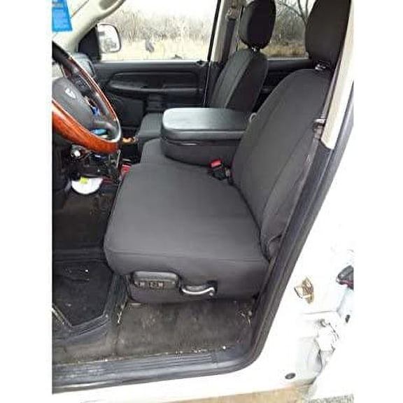 D1289 2003-2005 Dodge Truck Front 40/20/40 Split Seat with Console. Drivers Side Electric With Lumbar Adjustment in Black Endura