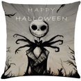 thumbnail image 2 of 4pcs 45.72cm x 45.72cm Funda de almohada Decoración de Halloween Sofá Funda de almohada Algodón Lino Fundas de almohada cuadradas para sofá, sofá, cama y automóvil JAMW Sencillez, 2 of 5