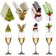 thumbnail image 2 of 200 Piezas de Tarjeta de Copa de Vino, Decoración Navideña, Gorro de Papá , Decoración de Vidrio, Árbol de Navidad, Decoración del Hogar, Accesorios de Año 2025, 2 of 5