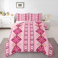 thumbnail image 2 of Erosebridal Pink Aztec Bedding Sets King with Comforter, Mandala Hippie Duvet Insert, Geometric Decor, Reversible 3-Piece, 2 of 7