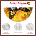 thumbnail image 3 of Daiia Butterfly On Sunflower Drawing Merry Christmas Tree Skirt , Xmas Large Lace-up Tree Skirt, Santa Snowflakes Rustic Home Decorations New Year Party Farmhouse Decor-48", 3 of 6