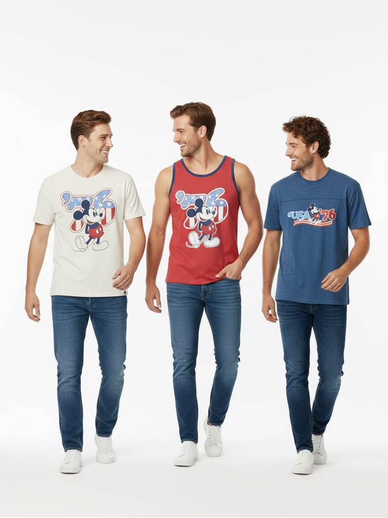 Disney Men's Mickey Mouse Spirit of 76 America 250 Graphic Tank