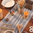 thumbnail image 3 of Sm:)e Pearl Grey Gauze Table Runner 120 Inch 10FT, Table Decor for Wedding Anniversary Birthday Outdoor Home Party Table, 3 of 6