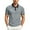 Grey, variant on Mens Polo T Shirt Short Sleeve Button Up Lightweight Summer Shirt Grey Work Shirts for Man