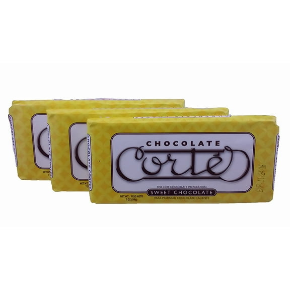 Cortes Sweet Chocolate for Hot Chocolate 7 Ounces 3 Pack Bundle